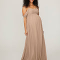 Chiffon Maternity Bridesmaid Dress with Draped Bodice Madeline Gardner