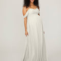 Chiffon Maternity Bridesmaid Dress with Draped Bodice Madeline Gardner