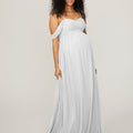 Chiffon Maternity Bridesmaid Dress with Draped Bodice Madeline Gardner