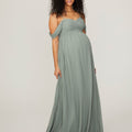 Chiffon Maternity Bridesmaid Dress with Draped Bodice Madeline Gardner