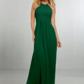 Chiffon Bridesmaids Dress with Draped Bodice and Keyhole Back Morilee