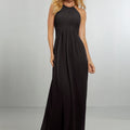 Chiffon Bridesmaids Dress with Draped Bodice and Keyhole Back Morilee