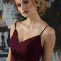 V-Neck Chiffon Bridesmaid Dress with Twist Front Bodice Madeline Gardner