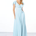Flutter Sleeve Chiffon Bridesmaid Dress Madeline Gardner