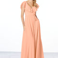 Flutter Sleeve Chiffon Bridesmaid Dress Madeline Gardner