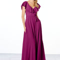 Flutter Sleeve Chiffon Bridesmaid Dress Madeline Gardner