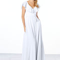 Flutter Sleeve Chiffon Bridesmaid Dress Madeline Gardner