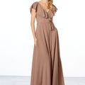 Flutter Sleeve Chiffon Bridesmaid Dress Madeline Gardner