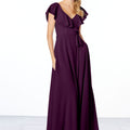 Flutter Sleeve Chiffon Bridesmaid Dress Madeline Gardner