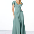 Flutter Sleeve Chiffon Bridesmaid Dress Madeline Gardner
