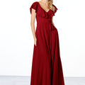 Flutter Sleeve Chiffon Bridesmaid Dress Madeline Gardner