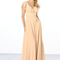 Flutter Sleeve Chiffon Bridesmaid Dress Madeline Gardner