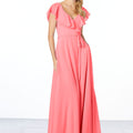 Flutter Sleeve Chiffon Bridesmaid Dress Madeline Gardner