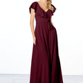Flutter Sleeve Chiffon Bridesmaid Dress Madeline Gardner