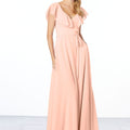 Flutter Sleeve Chiffon Bridesmaid Dress Madeline Gardner