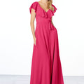 Flutter Sleeve Chiffon Bridesmaid Dress Madeline Gardner