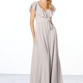 Flutter Sleeve Chiffon Bridesmaid Dress Madeline Gardner