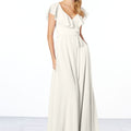 Flutter Sleeve Chiffon Bridesmaid Dress Madeline Gardner