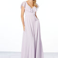 Flutter Sleeve Chiffon Bridesmaid Dress Madeline Gardner