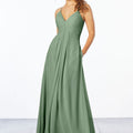 Chiffon Bridesmaid Dress with Keyhole Back Madeline Gardner