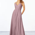 Chiffon Bridesmaid Dress with Keyhole Back Madeline Gardner