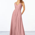Chiffon Bridesmaid Dress with Keyhole Back Madeline Gardner