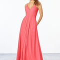 Chiffon Bridesmaid Dress with Keyhole Back Madeline Gardner