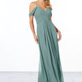 Cold-Shoulder Chiffon Bridesmaid Dress Madeline Gardner