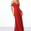 Cold-Shoulder Chiffon Bridesmaid Dress Madeline Gardner