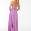Chiffon Bridesmaid Dress with Front Slit and Keyhole Back Madeline Gardner