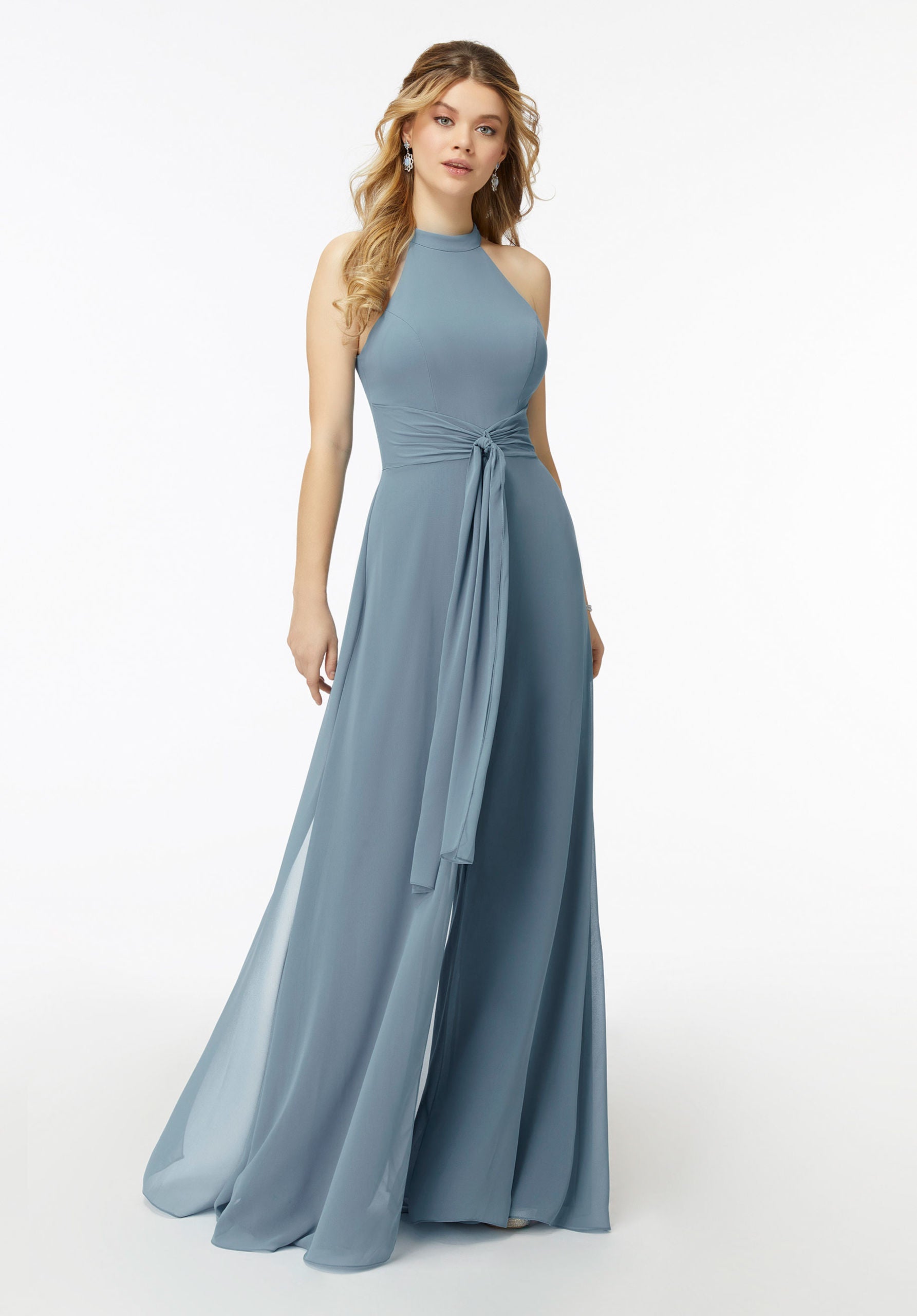 Halterneck Chiffon Jumpsuit Madeline Gardner