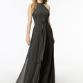 Halterneck Chiffon Jumpsuit Madeline Gardner