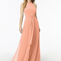 Halterneck Chiffon Jumpsuit Madeline Gardner