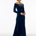 Off-The-Shoulder Lustrous Velvet Bridesmaid Dress Madeline Gardner
