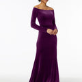 Off-The-Shoulder Lustrous Velvet Bridesmaid Dress Madeline Gardner