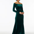 Off-The-Shoulder Lustrous Velvet Bridesmaid Dress Madeline Gardner