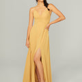 Ruched Chiffon Bridesmaid Dress with Tie Back Detail Madeline Gardner