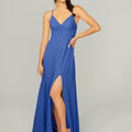 Ruched Chiffon Bridesmaid Dress with Tie Back Detail Madeline Gardner