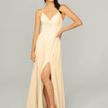 Ruched Chiffon Bridesmaid Dress with Tie Back Detail Madeline Gardner