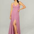 Ruched Chiffon Bridesmaid Dress with Tie Back Detail Madeline Gardner