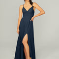 Ruched Chiffon Bridesmaid Dress with Tie Back Detail Madeline Gardner
