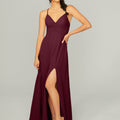 Ruched Chiffon Bridesmaid Dress with Tie Back Detail Madeline Gardner