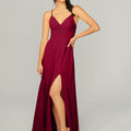 Ruched Chiffon Bridesmaid Dress with Tie Back Detail Madeline Gardner