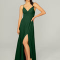 Ruched Chiffon Bridesmaid Dress with Tie Back Detail Madeline Gardner