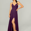 Ruched Chiffon Bridesmaid Dress with Tie Back Detail Madeline Gardner