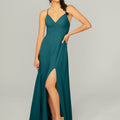 Ruched Chiffon Bridesmaid Dress with Tie Back Detail Madeline Gardner