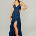 Ruched Chiffon Bridesmaid Dress with Tie Back Detail Madeline Gardner