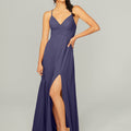 Ruched Chiffon Bridesmaid Dress with Tie Back Detail Madeline Gardner