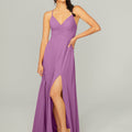 Ruched Chiffon Bridesmaid Dress with Tie Back Detail Madeline Gardner