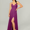Ruched Chiffon Bridesmaid Dress with Tie Back Detail Madeline Gardner